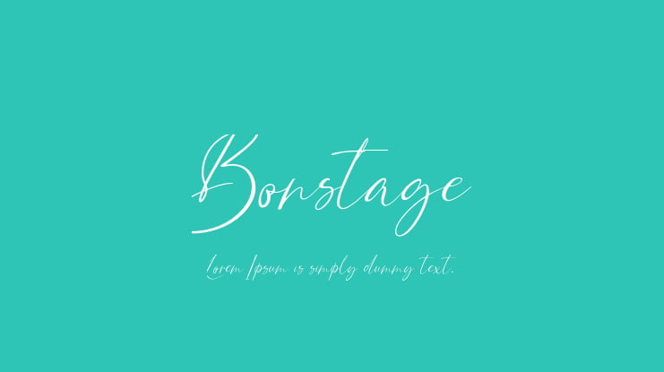 Bonstage Font