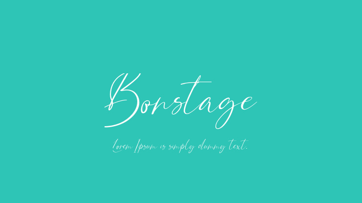 Bonstage Font