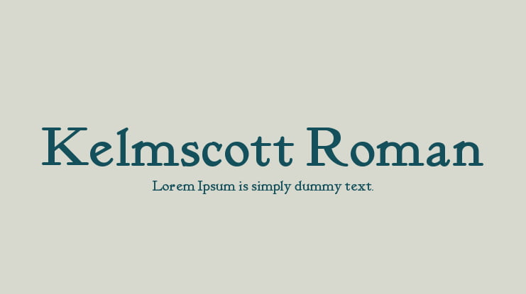 Kelmscott Roman Font