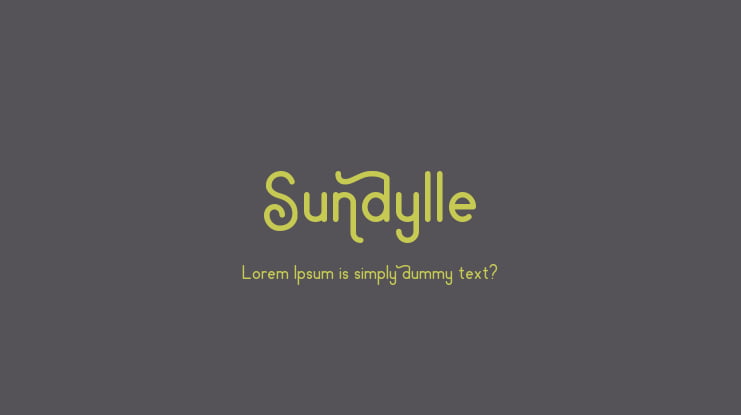 Sundylle Font