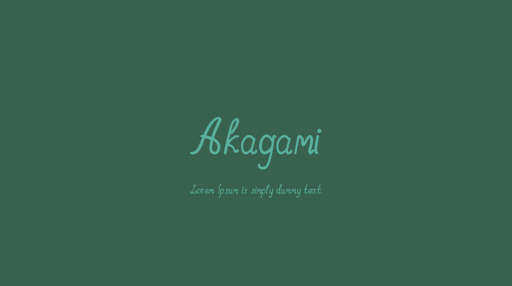 Akagami Font