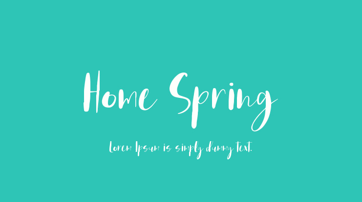 Home Spring Font