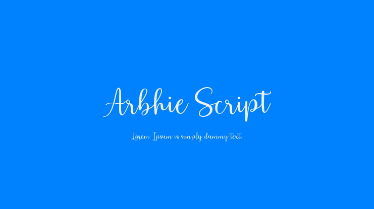 Arbhie Script Font