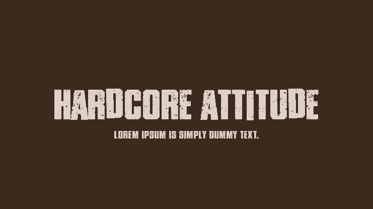 HARDCORE ATTITUDE Font