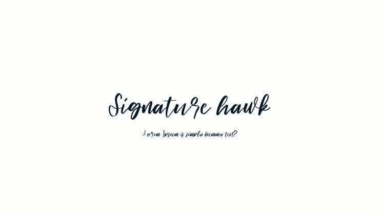 Signature hawk Font