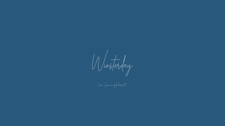 Winsterday Font