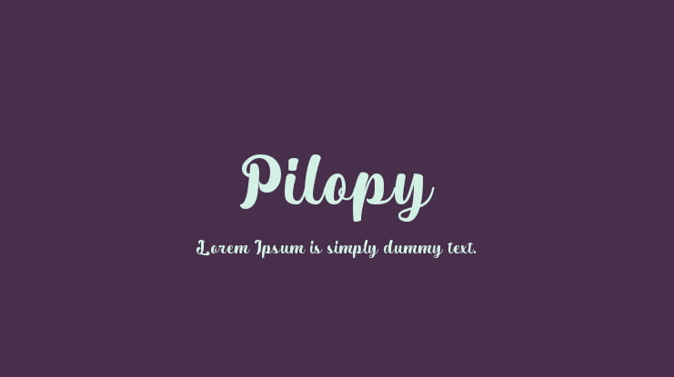 Pilopy Font
