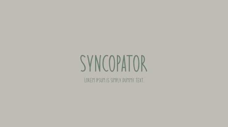 Syncopator Font