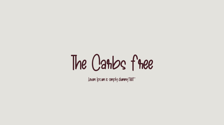 The Carbs Free Font