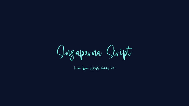 Singaparna Script Font