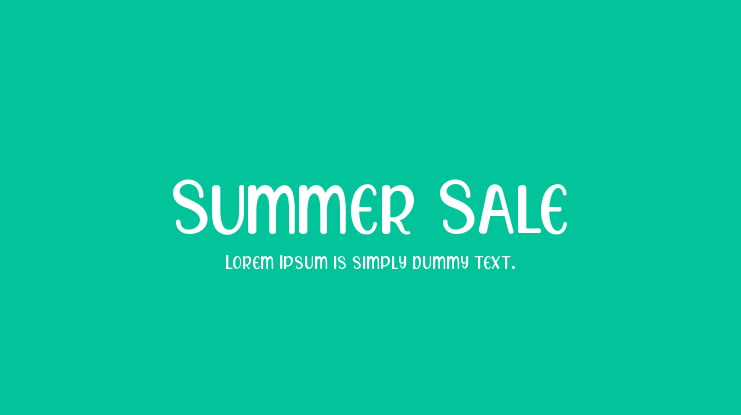Summer Sale Font