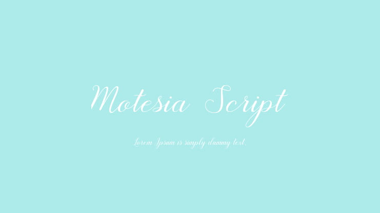 Motesia Script Font