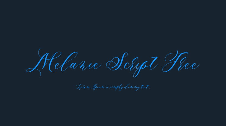 Melanie Script Free Font