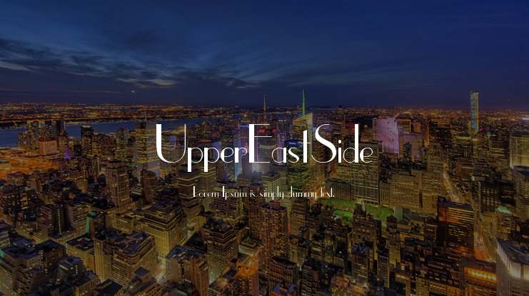 UpperEastSide Font