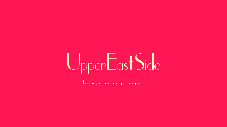 UpperEastSide Font