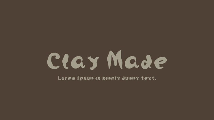 Clay Made Font