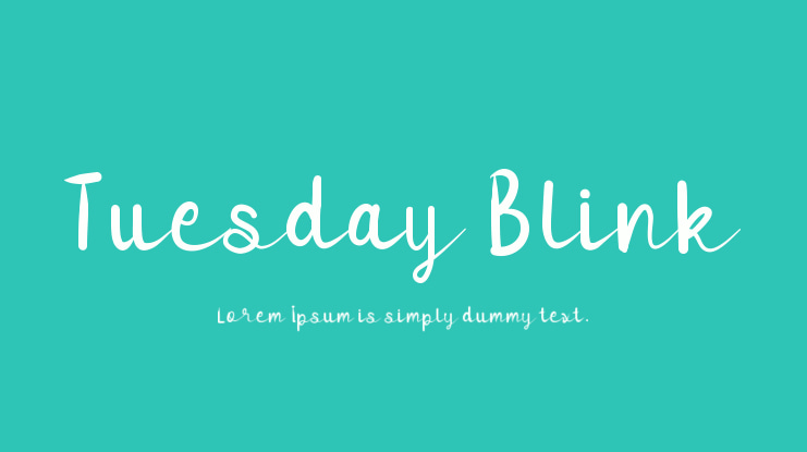 Tuesday Blink Font
