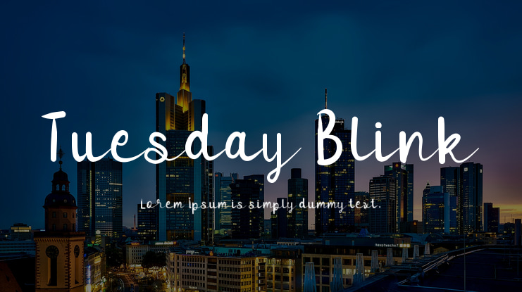 Tuesday Blink Font