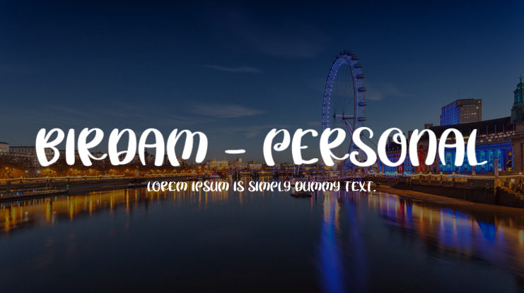 Birdam - PERSONAL Font
