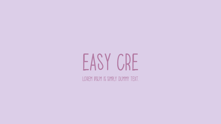 easy cre Font