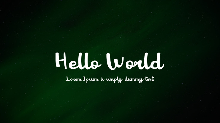 Hello World Font