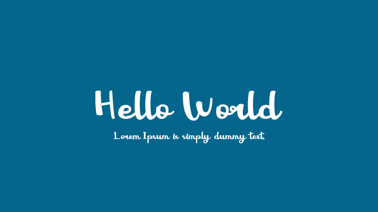 Hello World Font