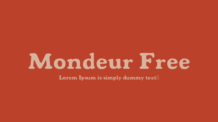Mondeur Free Font Family