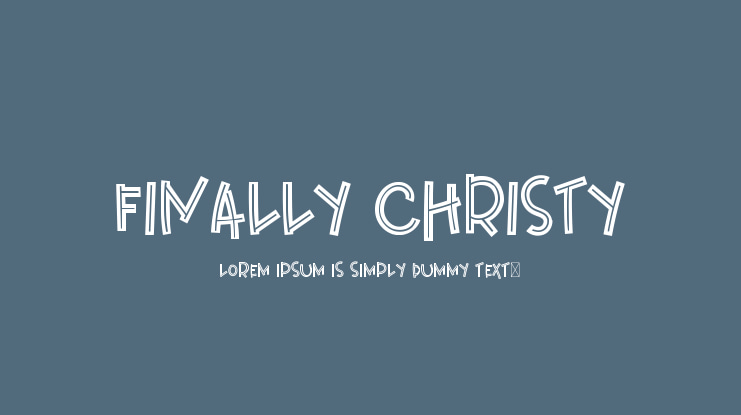 Finally Christy Font
