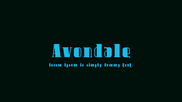 Avondale Font Family