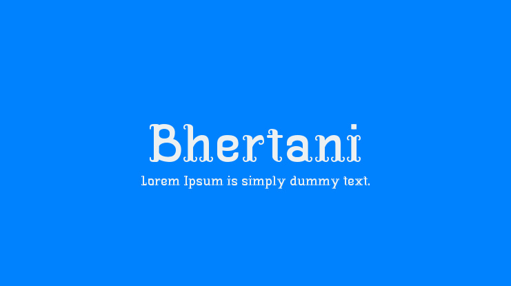 Bhertani Font