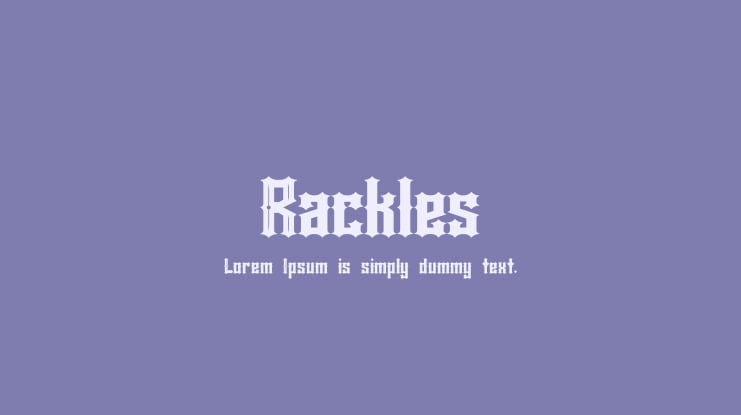 Rackles Font Family