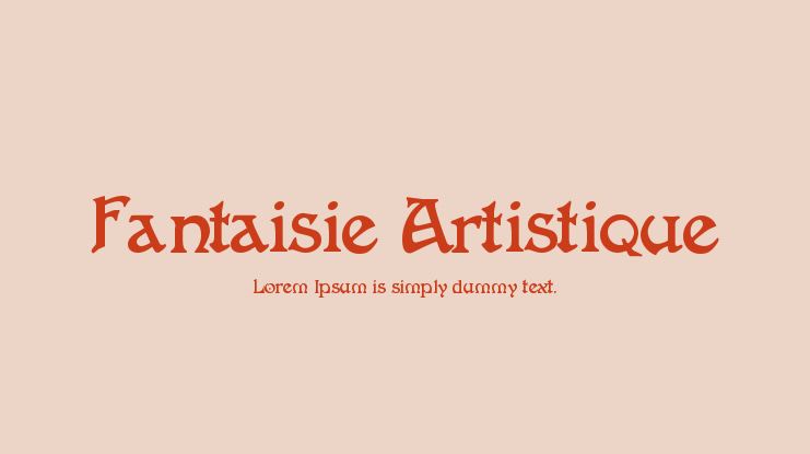 Fantaisie Artistique Font