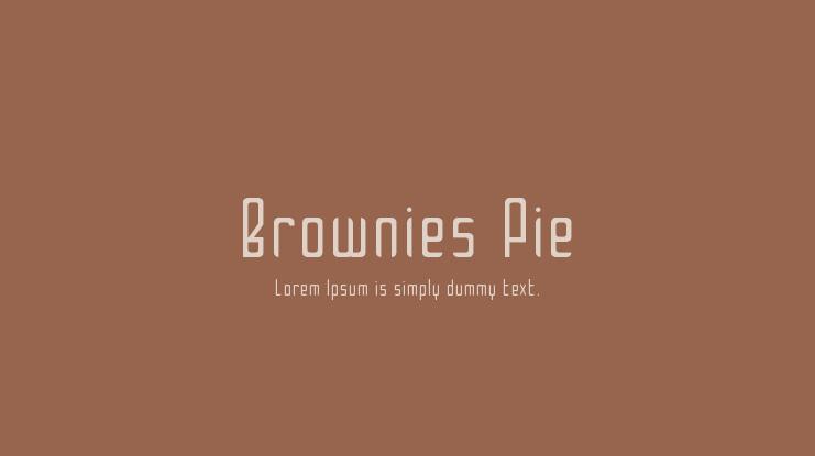 Brownies Pie Font