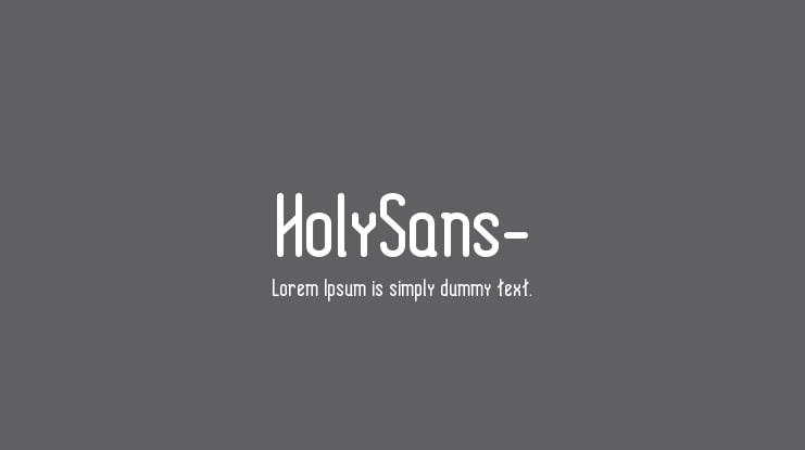 HolySans- Font Family