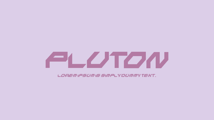 PLUTON Font
