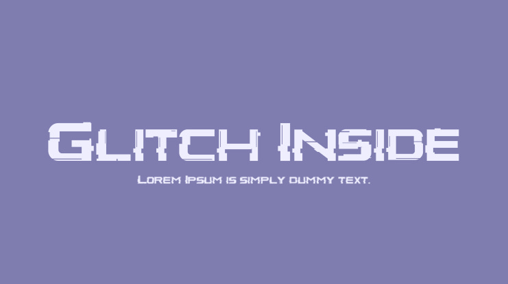 Glitch Inside Font