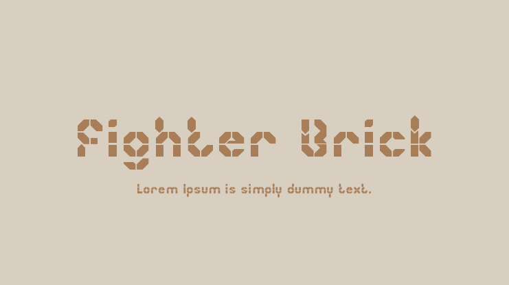 Fighter Brick Font
