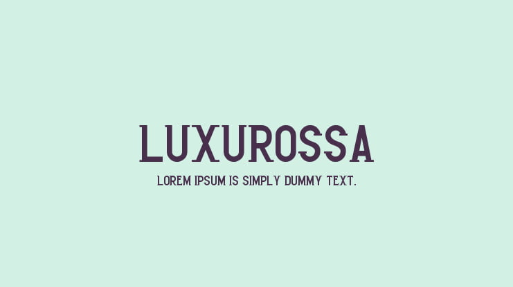 Luxurossa Font