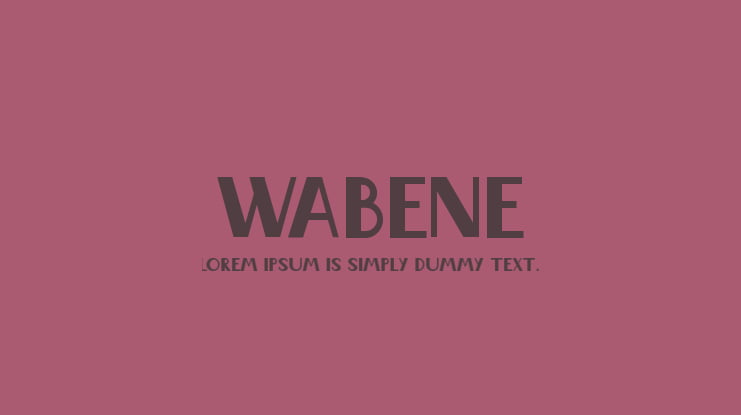 Wabene Font