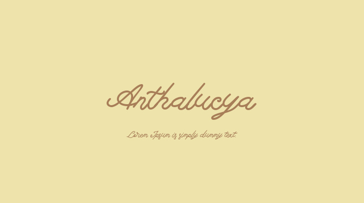 Anthalucya Font