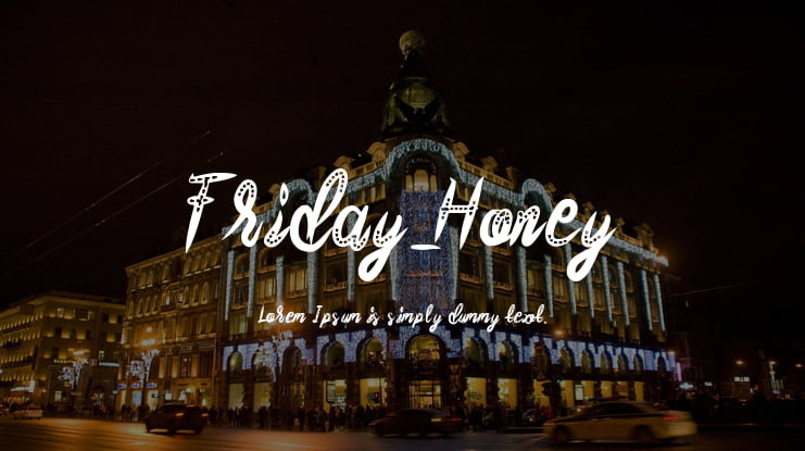Friday_Honey Font