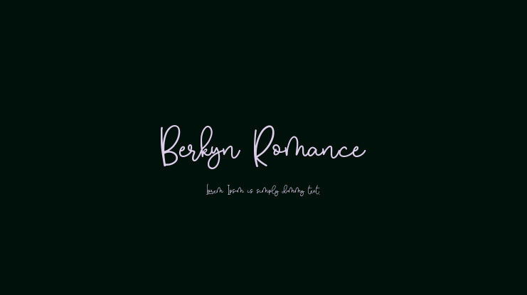 Berkyn Romance Font