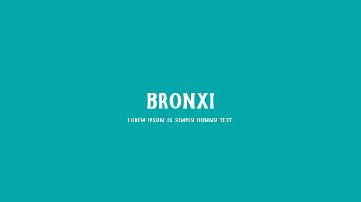 Bronxi Font Family