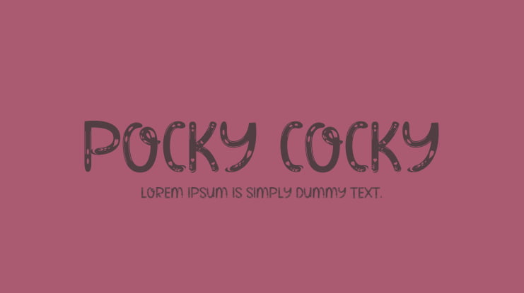 Pocky Cocky Font
