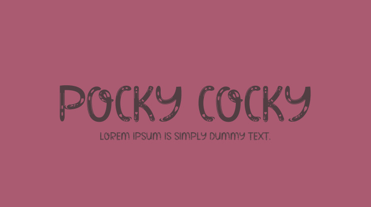 Pocky Cocky Font