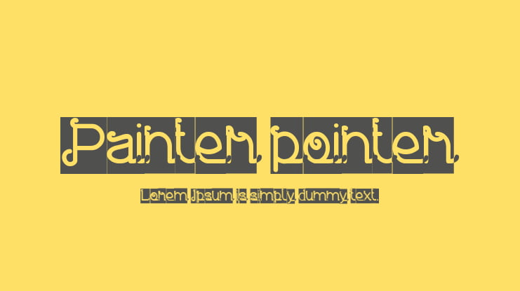 Painter pointer Font Family