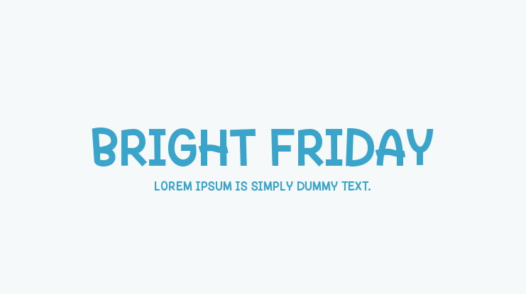 Bright Friday Font
