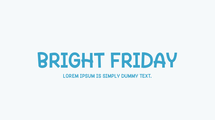 Bright Friday Font