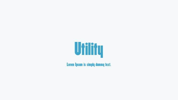Utility Font