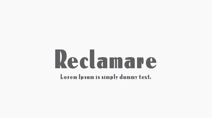 Reclamare Font